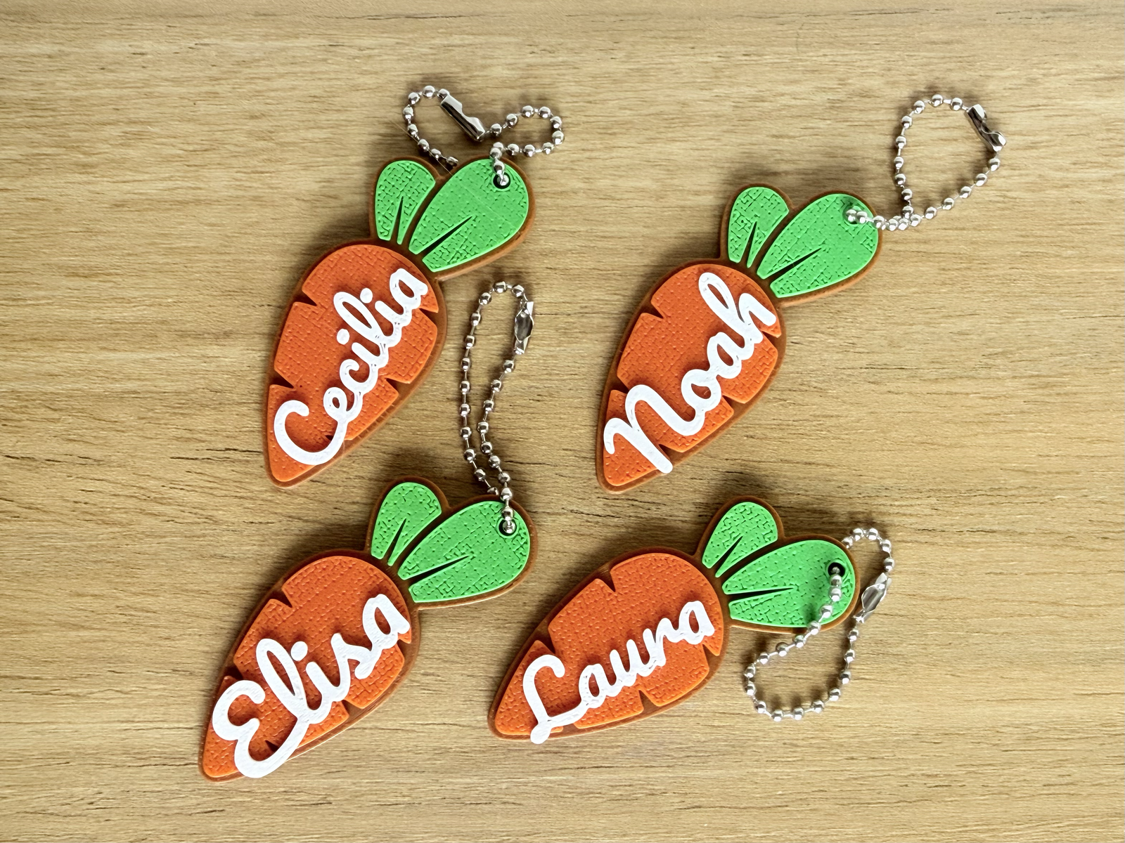 Carrot Name Keychain