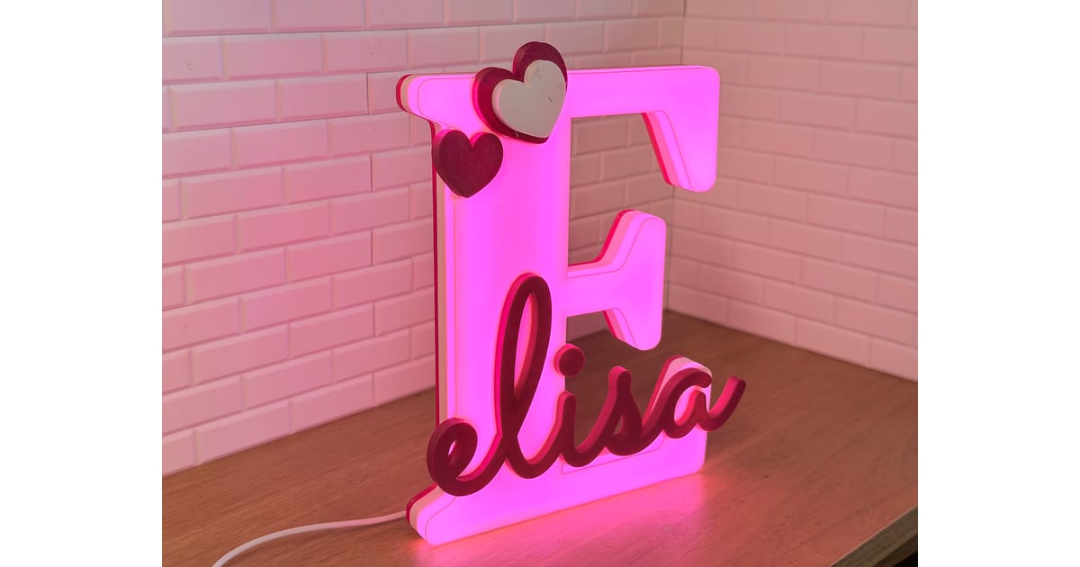 Luminária Letra Grande com Nome