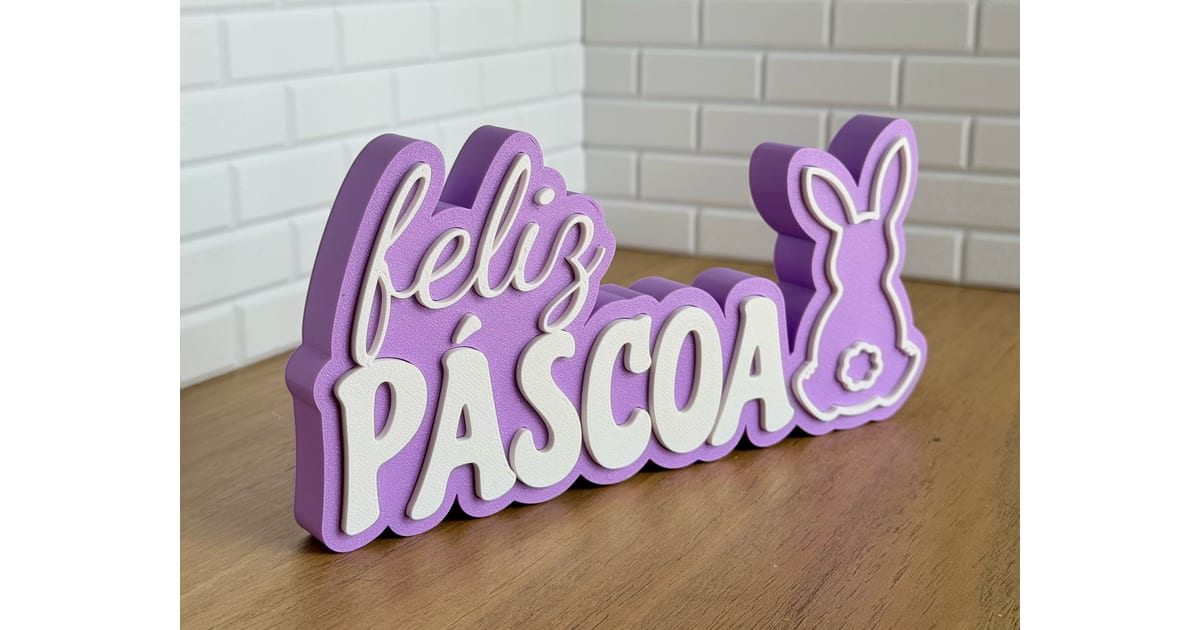 Letrero de Palabra - 2 Líneas con Imagen - 2 Colores