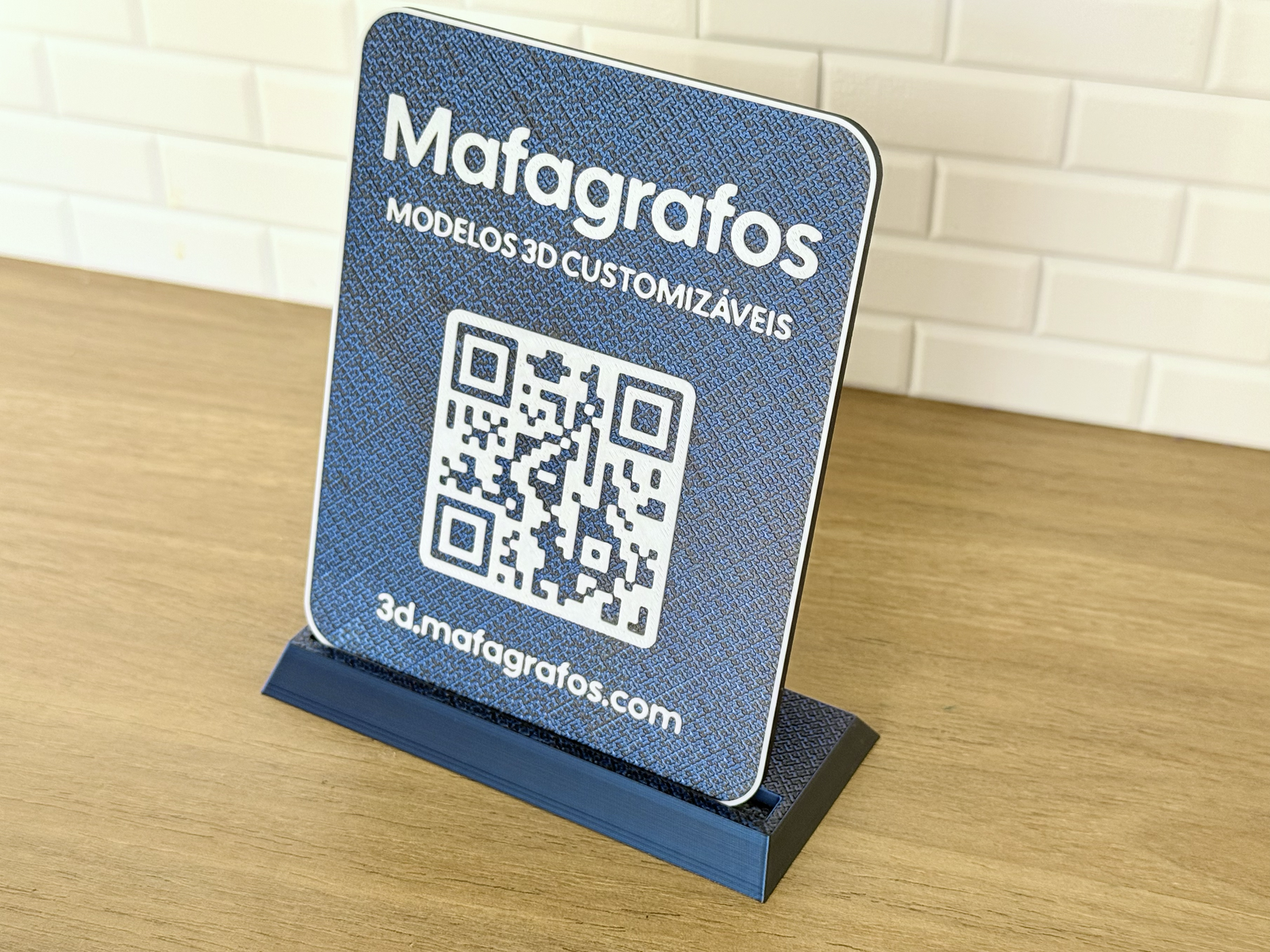 Text QRCode Plaque