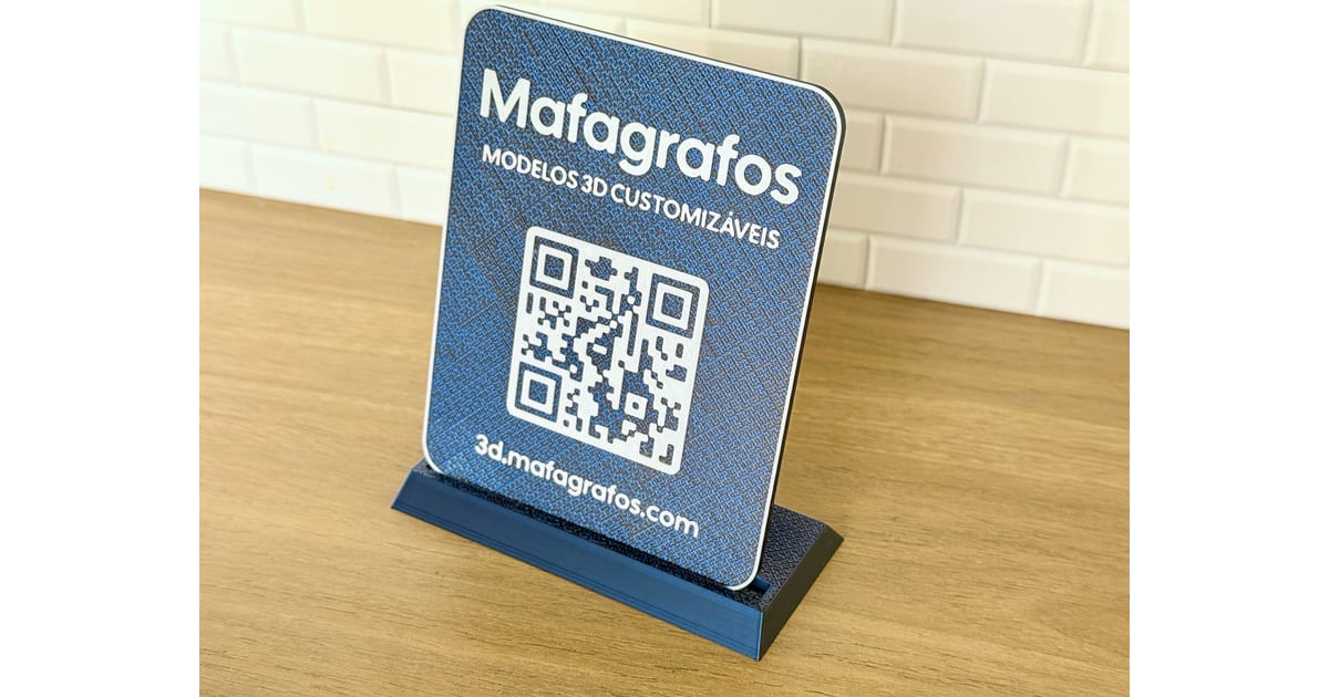 Placa de Código QR con Texto