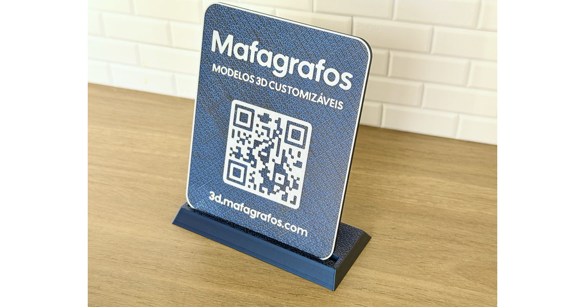 Placa de Código QR con Texto