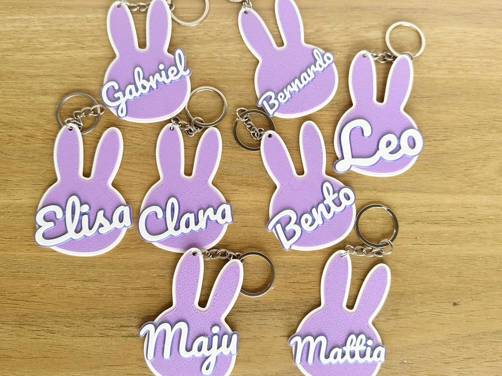 Bunny Name Keychain (up to 9 names)