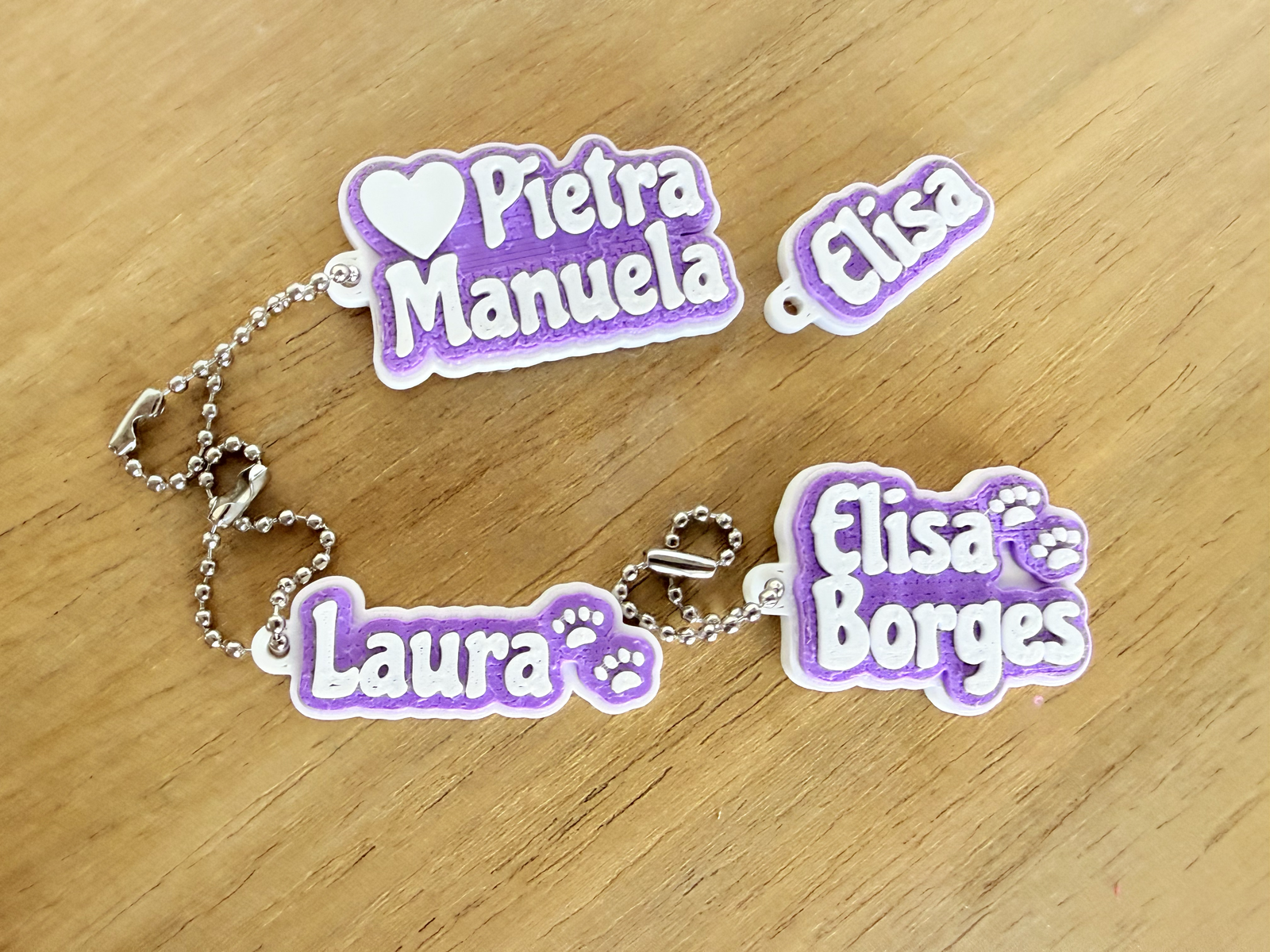Name Keychain with 3 Colors