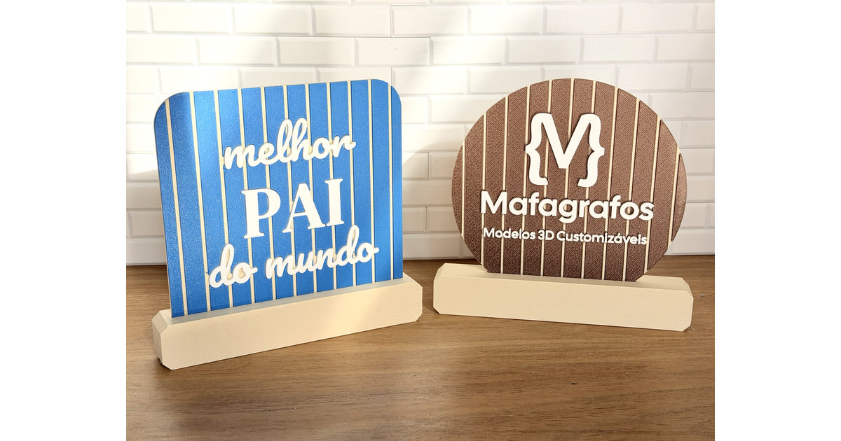 Stripes Plaque with Base