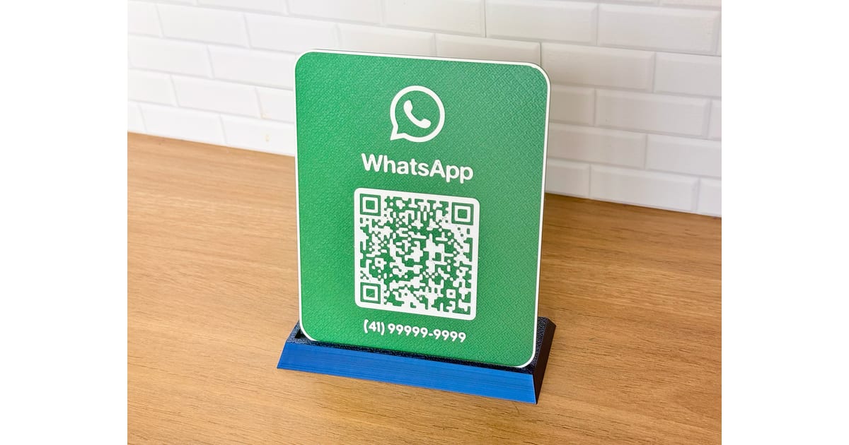 Placa de Código QR WhatsApp