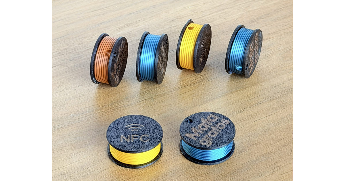 Llavero Carrete de Filamento con NFC