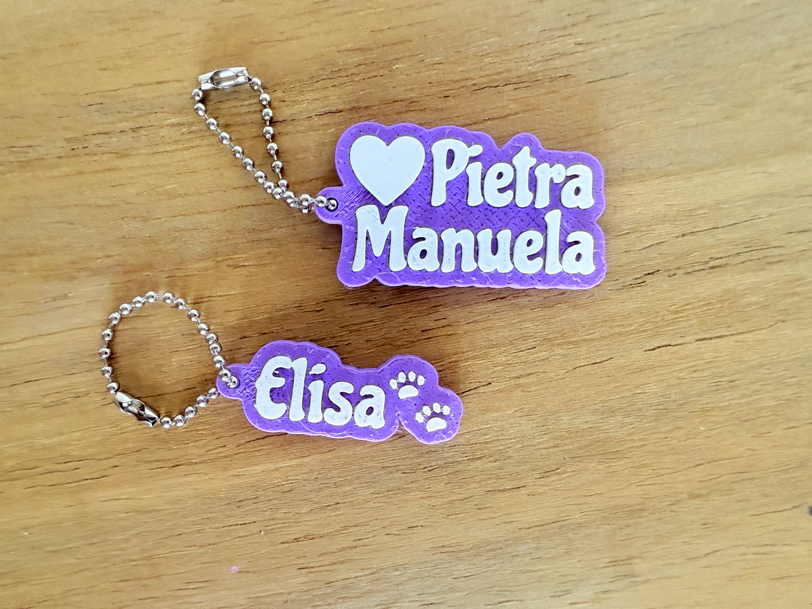 Name Keychain with 2 Colors