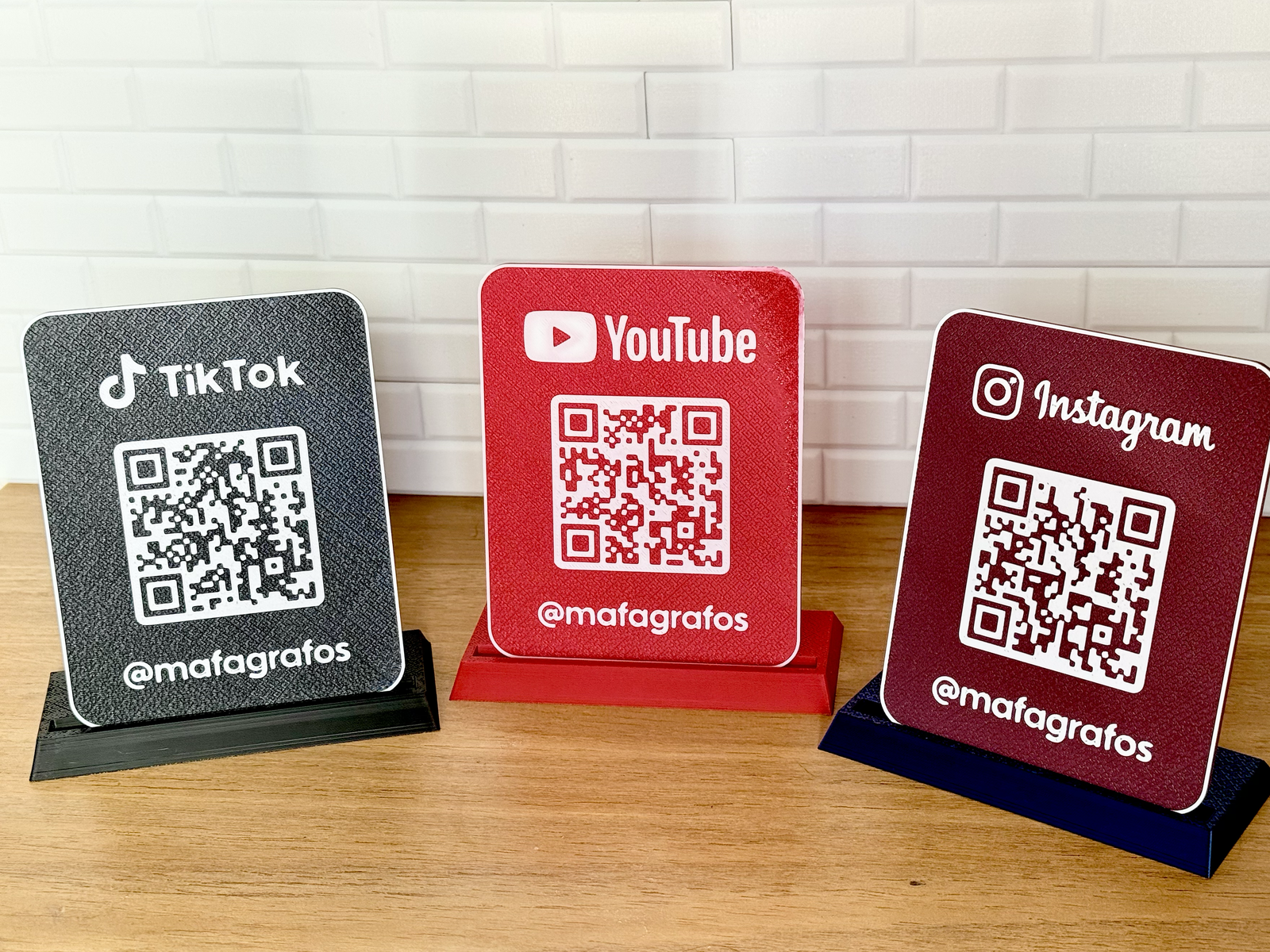 Social - QRCode Plaque