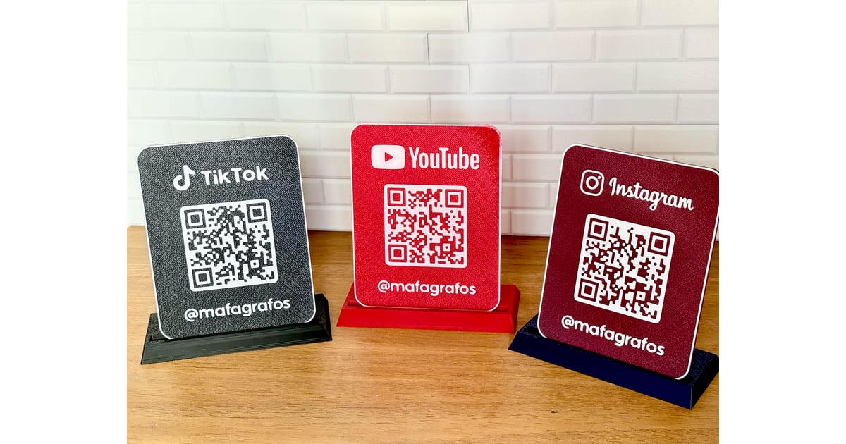 Social - Placa de QRCode