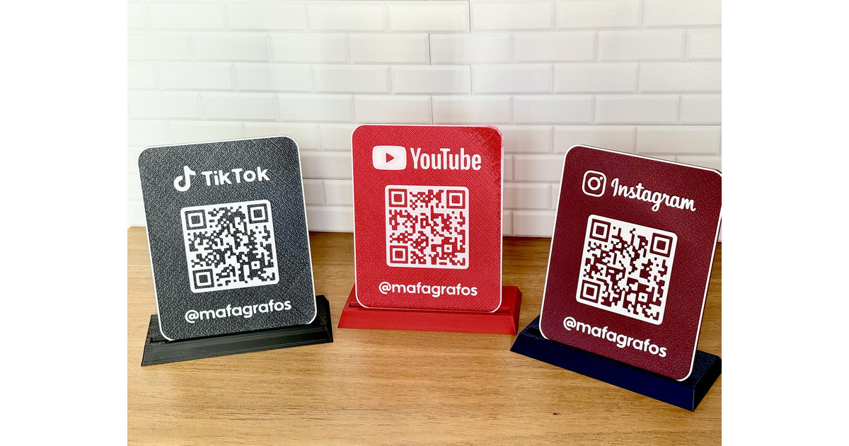 Social - Placa de Código QR