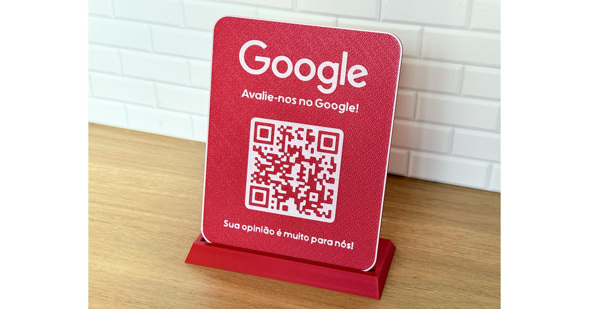 Google Review - Placa de QRCode