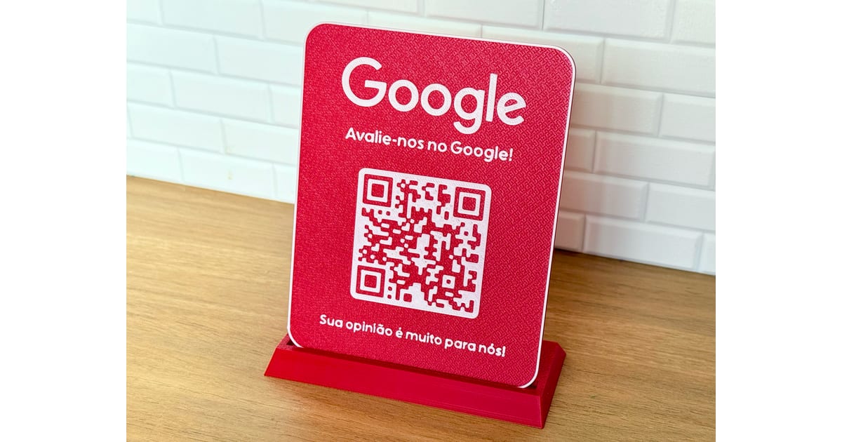 Google Review - Placa de Código QR
