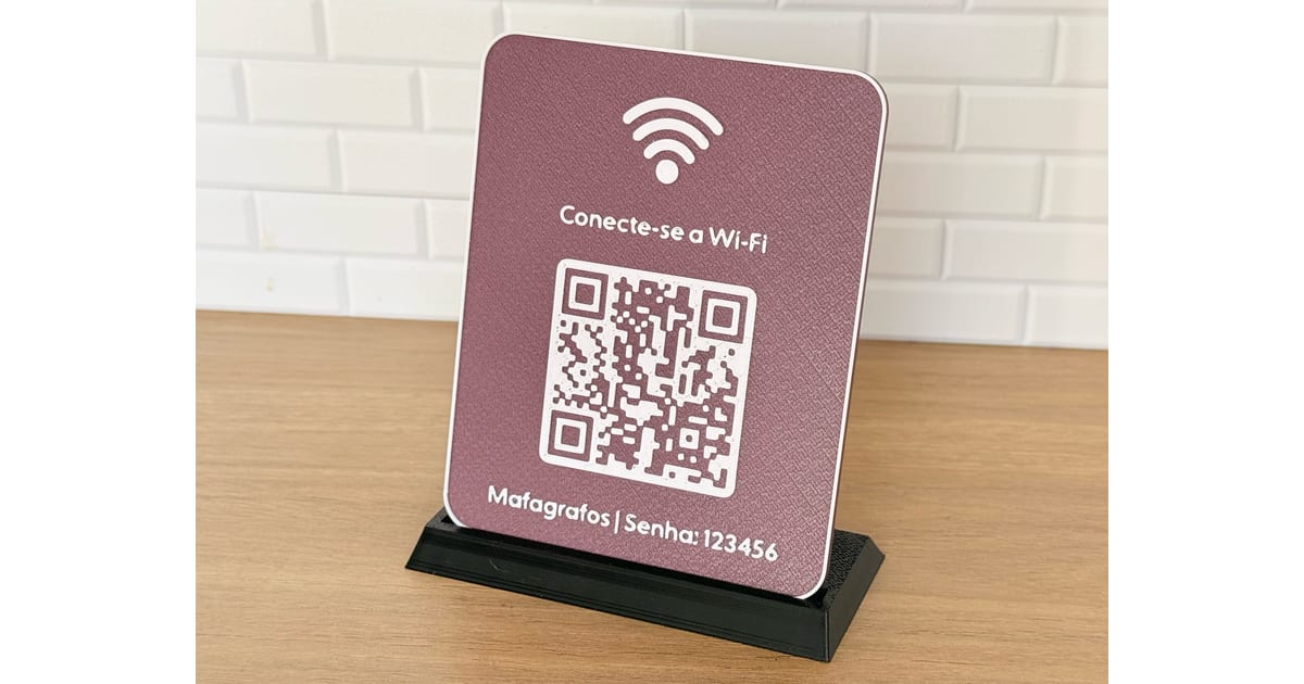 Placa de Código QR WiFi