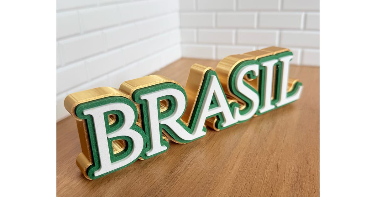 Brasil Word Sign - 3 Colors