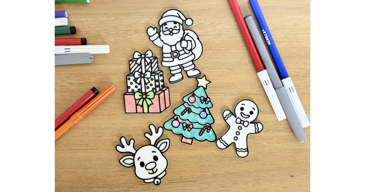 Colorir com Bordas em Relevo - Natal